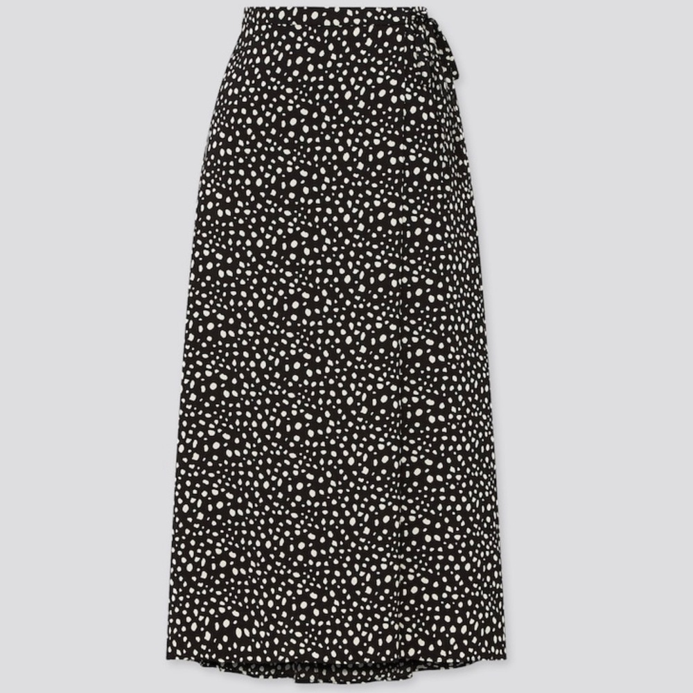 Belted Tucked Flare Skirt
